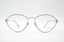 Vintage Atrio 434-130 Gold Green Brown Oval Glasses Eyeglass Frame NOS