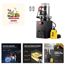 Double Acting, 0.91 GPM Flow Rate, 3200 PSI Max Relief Pressure, DC 12V Hydra...