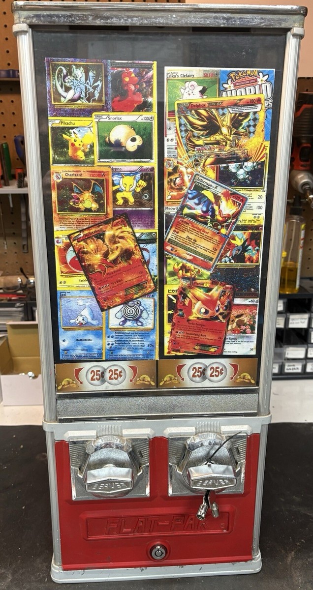 Beaver Flat Pak Pokemon Card Vending Machine Sticker Tattoo Sports Card 2  Slot | eBay