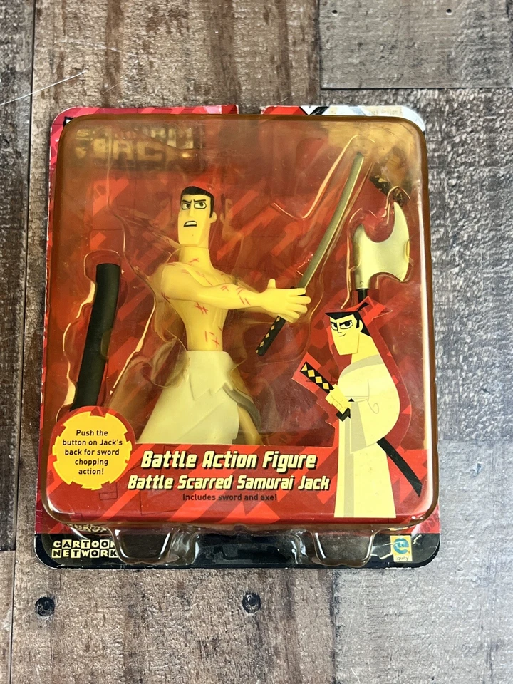 Figura de acción de colección Battle Scarred Samurai Jack sellada Cartoon Network Foto 3 de 4