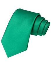 Solid Color Tie Mens Necktie for Business and Wedding Green