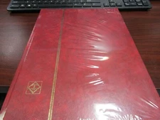 LIGHTHOUSE STOCK BOOK L4/8, 16WHITEPAGES DRK RED COVERNEW IN SHRINKWRAP FREE SHP