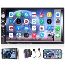 Double 2 Din Car Stereo Radio 7" Touch Screen Bluetooth Audio FM USB Mirror link