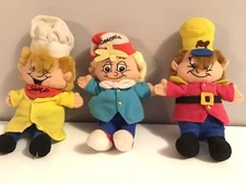 Snap Crackle Pop Plush Figures Bean Bag Breakfast Bunch Kellogg's Rice Krispies