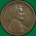 1917-S Lincoln Wheat Cent Extremely Fine XF Coin #40012