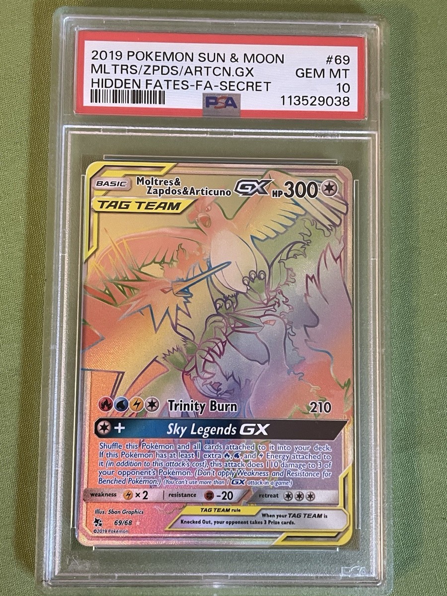 2019 Pokémon Sun And Moon Rainbow Moltres Zapdos Articuno GX
