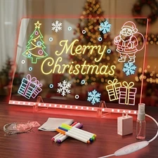 Chrsitmas Gifts for Girls Ages 5-12, LED Note Board with 7 Colors - 13x10 Lig...