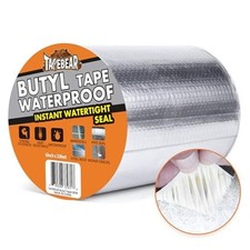 Butyl Tape Waterproof Sealant Tape Aluminum Foil Duct Sealing 6inch x33feet 1