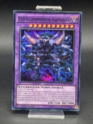 D/D/D Wellenvergessenskönig Cäsar Ragnarok Yu-Gi-Oh TCG Karte MP16-DE138