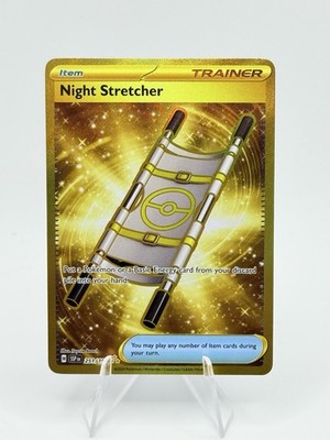 night stretcher pokemon card Trainer M1L 083/063 SR Lightly Played /// Lightly Played FoilCards in Lightly Played (LP) condition may have minor border or corner wear Night Stretcher 061/064, Shrouded Fable