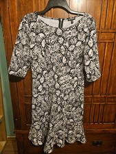 Ladies' Size 12 Express Python Print Stretch Dress with Flared Hemline