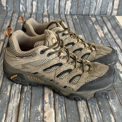 Merrell Moab Ventilator Hiking Shoes Mens 10 Walnut Trail Vibram Comfort