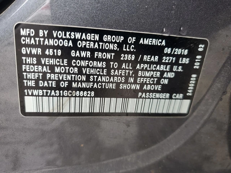 Cambio de transmisión Passat 2016 2720195 Foto 4 de 4