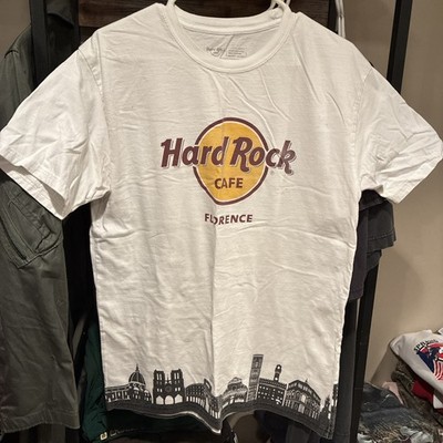 Hard Rock Cafe Florence Italy Vintage 90s White T-Shirt Size Large