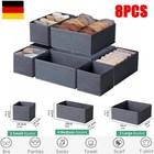 8Tlg Schubladen Organizer Set Kleiderschrank Organisationsboxen Stoff Trennboxen