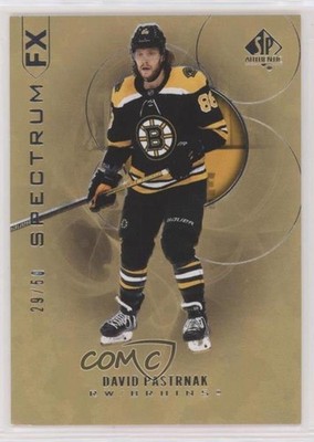 2020-21 SP Authentic Bounty Spectrum FX Gold 29/50 David Pastrnak #S-1 y8z