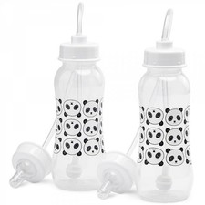 Hands-Free Baby Bottle - Traveling Baby Bottle 9 oz  2 Pack - Panda 