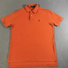 Polo Ralph Lauren Orange Polo Shirt Casual Short Sleeve Men's Size Large