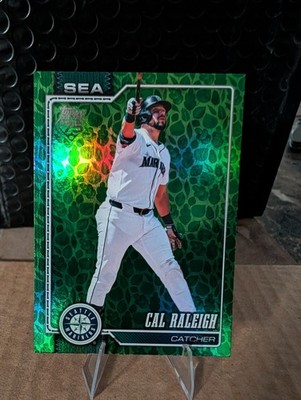 2026 Topps Series 1 Cal Raleigh Holiday/Easter Green Foil Variant #140
