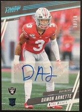 2020 Panini Prestige Damon Arnette #10/10 ROOKIE AUTO Xtra Points Blue #228 RC