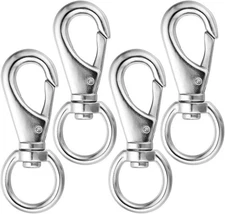 Swivel Snap Hook Heavy Duty Dog Leash Clips Clasp Silver