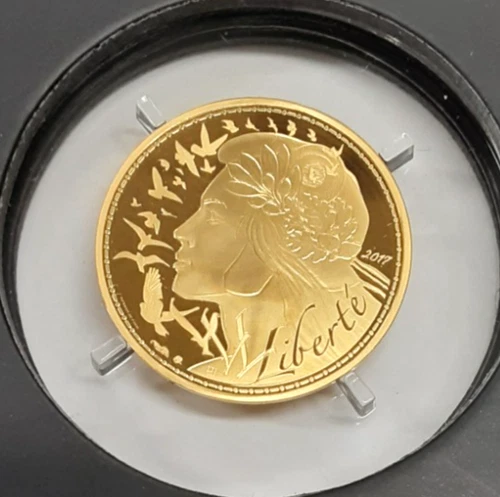 2017 France 250 Euros .999 Gold Coin Marianne/Liberty Gem BU in OGP