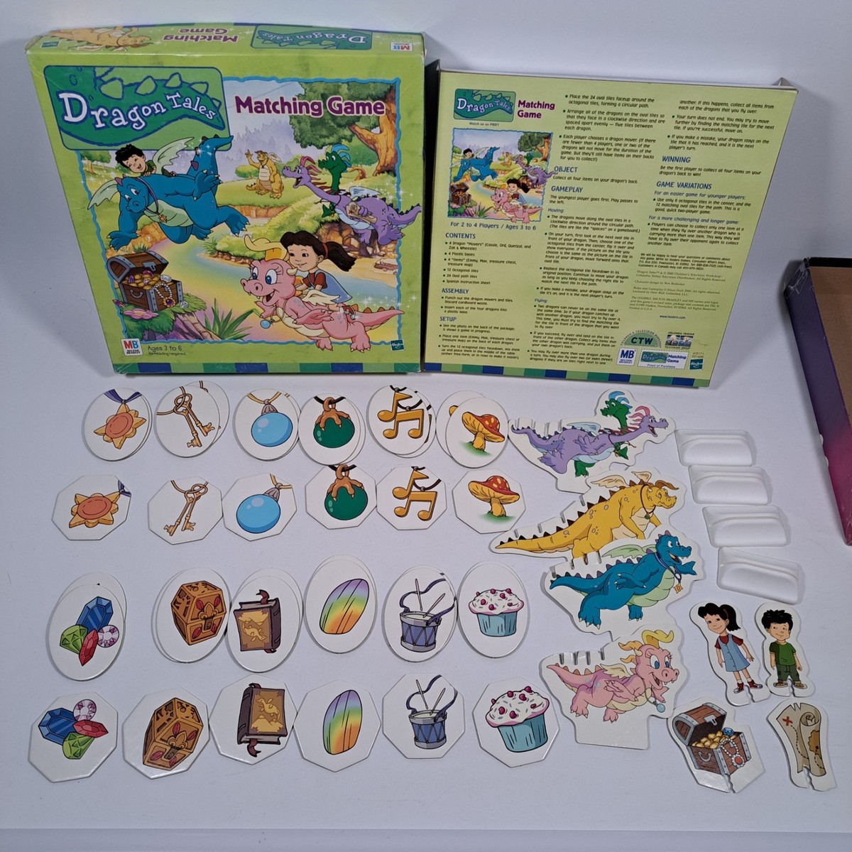 Vtg 2000 Milton Bradley MB Dragon Tales Memory Matching Card Game
