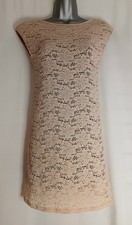 RIVER ISLAND Ladies beige layered lace mini dress size 10 bnwt (A901)