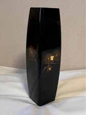 Echizen Lacquer Flower Vase by Tomita Ritsuzan Japanese Craft