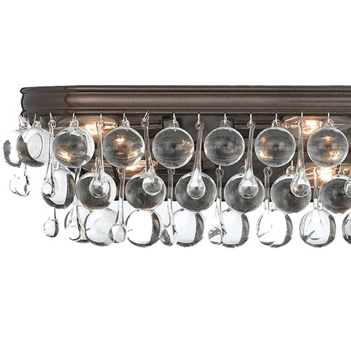 Crystorama Calypso Bronze 33" Wide Crystal Bathroom Light - Picture 3 of 5