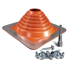  #4 Silicone Metal Roof #4 (Pipe OD 2-3/4" to 7") Red - Square Base (1 PCS)