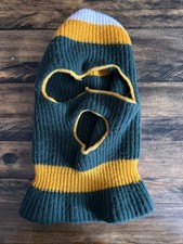 Vintage Multi Color Ski-Mask,2 Hole Design,80 s,Robber Style,Knit Hat,Balaclava