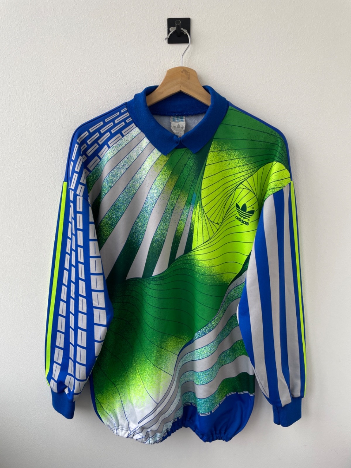 Vintage GOALKEEPER 1990's ADIDAS SHIRT JERSEY MAILLOT MADE in ITALY size M