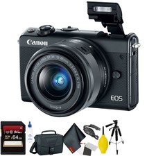 Canon EOS M100 Mirrorless Digital Camera with 15-45mm Lens Black Bundle051