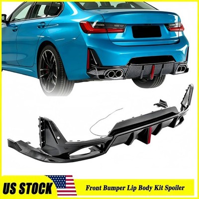 For 23-26 BMW G20 LCI 320i 330i M Sport Carbon Fiber Style Rear Diffuser Light