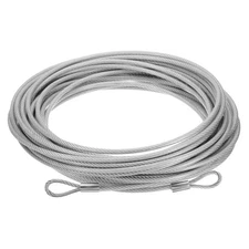 3/16" 75ft 304 Stainless Steel Cable Wire Rope 7 x 19 PVC Coated  Looped Ends
