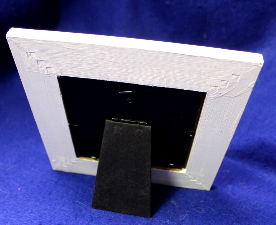 ОСОБЫЕ МОМЕНТЫ ДЕРЕВЯННАЯ БУСИНА ФОТОРАМКА 4 «x 4» вручную матовый слоновой кости новый - Изображение 3 из 4