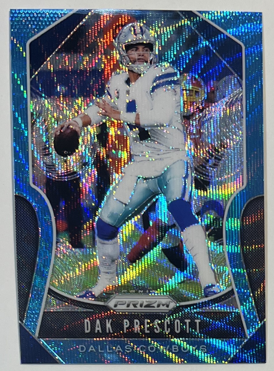 2019 Panini Prizm Football #37 Dak Prescott Blue Wave Prizm /199
