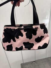 Liz Claiborne;Pink ad Black Cowprint Handbag