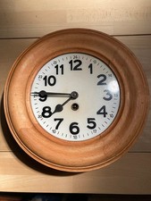 Wanduhr Holz antik 1900, mechanisch, läuft einwandfrei, geputzt und geölt, 29 cm