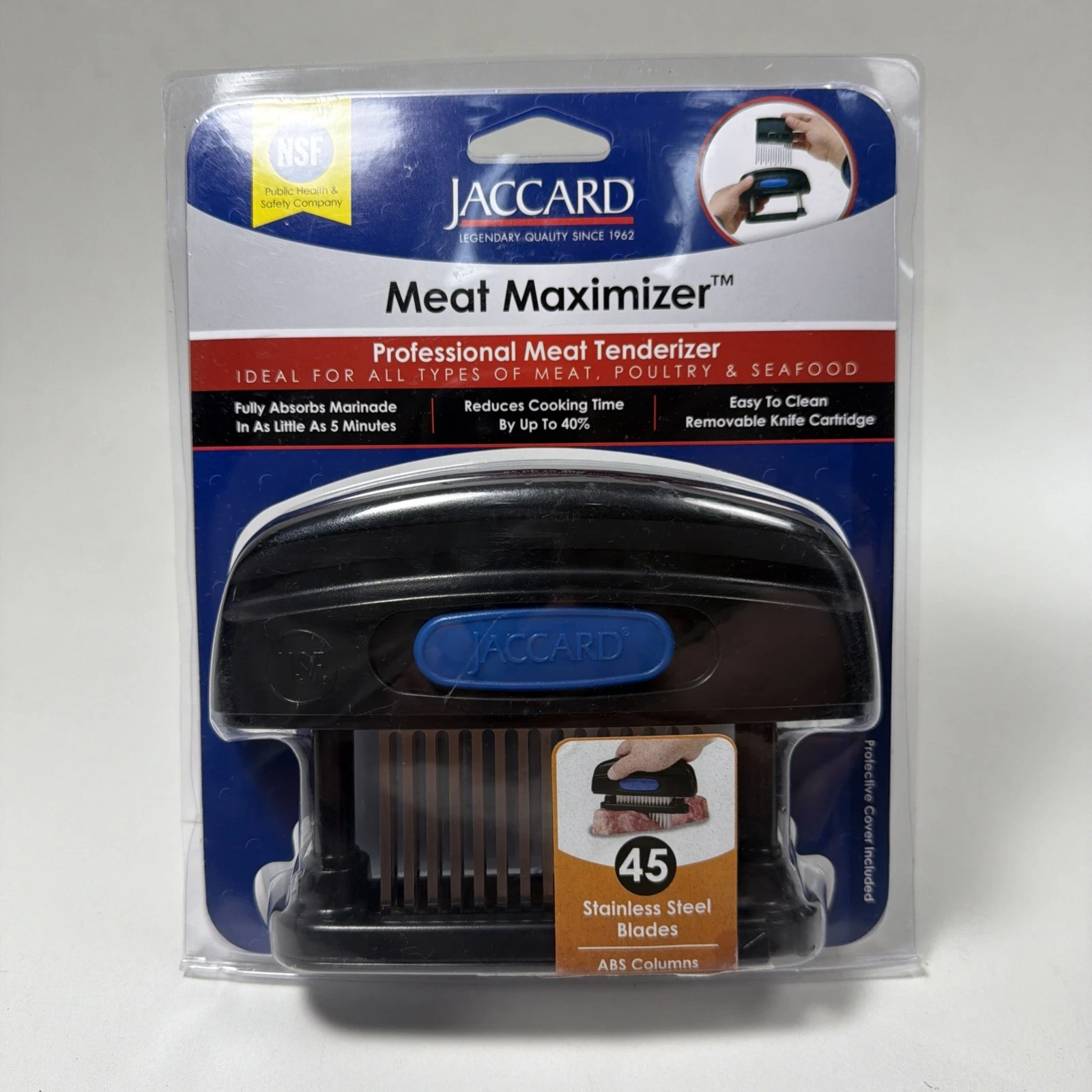 JACCARD MEAT TENDERIZER 45 Stainless Steel Knives Black Dishwaher Save. NEW
Opens in a new window or