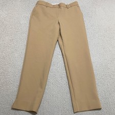 Talbots Womens 8P Pants Beige Straight Hampshire Ankle Business Casual Mid Rise