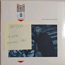 Berlin You Don't Know Vinyl Record 7" VG+/VG+ MER 237 1986