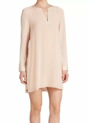 BCBG MAX AZRIA Blush  Bare Pink 'DYANNE' Chiffon Tunic Dress NWT SMALL $248 - Picture 1 of 5