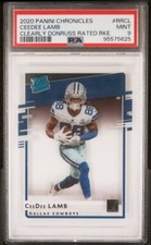 2020 Panini CLEARLY DONRUSS Ceedee Lamb RATED ROOKIE RC PSA 9 MINT #RRCL Cowboys