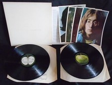 BEATLES, The Beatles White Album 1978 w/photos poster UK Exc- 2LP FREE SHIP
