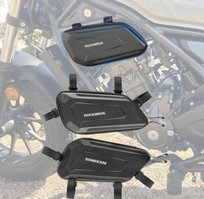 ROCKBROS Motorcycle Side Storage Bag Hard Shell Frame Bags Tool Bag 1.5L