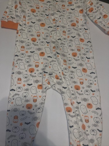 Just One You by Carter's Halloween 6M Piedi con Cerniera Pezzo Unico con Cappello Zucca - Foto 4 di 8