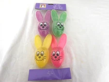 Vintage Sun Hill 4 Pack See Thru Plastic Fill Or Hang Easter Bunny Eggs NEW