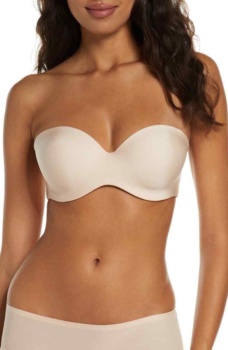 Chantelle Nude Absolute Invisible Smooth Underwire Strapless Bra L11305  Size 38B
